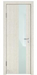 Дверь межкомнатная DO-504 Белая лиственница/стекло Белое