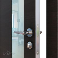 Дверь DO-504 Венге горизонтальный/стекло Белое