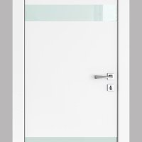 Дверь межкомнатная DO-502 Белый бархат/стекло Белое