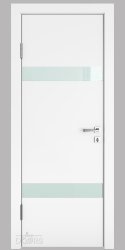 Дверь межкомнатная DO-502 Белый бархат/стекло Белое