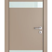 ШИ дверь DO-602 Латте софт/стекло Белое