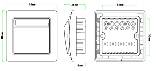 Энергосберегающий выключатель HSU-FK001