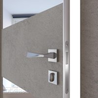 ШИ дверь DO-608 Бетон светлый/Зеркало