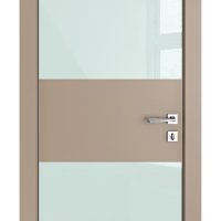 ШИ дверь DO-608 Латте софт/стекло Белое