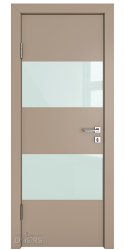 ШИ дверь DO-608 Латте софт/стекло Белое