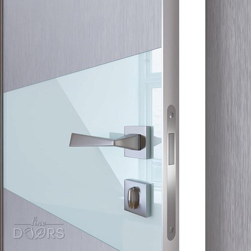 ШИ дверь DO-601 Металлик/стекло Белое