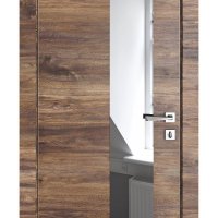 Дверь межкомнатная DO-504 Лофт темный/Зеркало