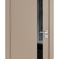 ШИ дверь DO-607 Латте софт/стекло Черное