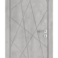 Дверь межкомнатная Абстракция Бетон светлый