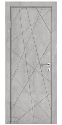 Дверь межкомнатная Абстракция Бетон светлый