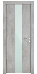ШИ дверь DO-610 Бетон светлый/стекло Белое