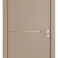 Дверь межкомнатная DG-522 Латте софт/молдинг золотой