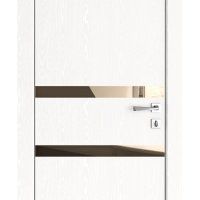 Дверь межкомнатная DO-513 Жемчуг/зеркало Бронза