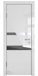 Дверь межкомнатная DO-512 Серый глянец/Зеркало