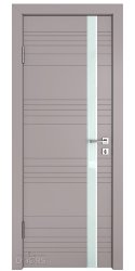 Дверь межкомнатная DO-514 Серый бархат/стекло Белое