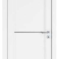 Дверь межкомнатная DG-M-5 Белый бархат/молдинг черный