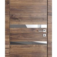 Дверь межкомнатная DO-513 Лофт темный/Зеркало