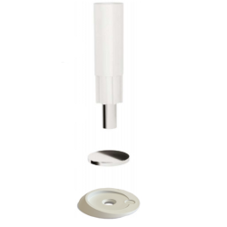 Дверной ограничитель магнитный скрытый белый VERUM MOD 2