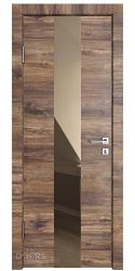 Дверь межкомнатная DO-510 Лофт темный/зеркало Бронза