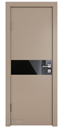 ШИ дверь DO-609 Латте софт/стекло Черное