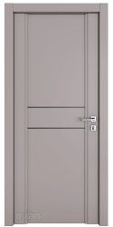 Дверь межкомнатная DG-M-7 Серый бархат/молдинги черные