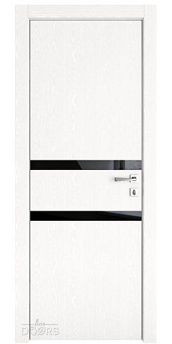 Дверь межкомнатная DO-513 Жемчуг/стекло Черное