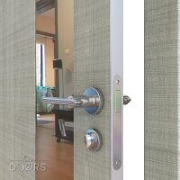 Дверь межкомнатная DO-504 Серый дуб/зеркало Бронза