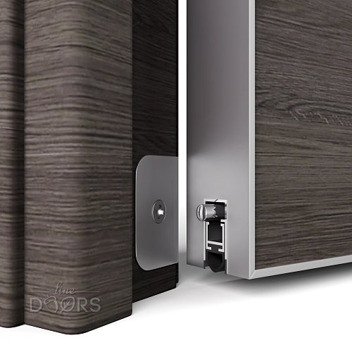 ШИ дверь DO-612 Лофт светлый/стекло Черное