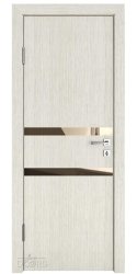 ШИ дверь DO-613 Белая лиственница/зеркало Бронза