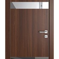 ШИ дверь DO-602 Орех тисненый/Зеркало