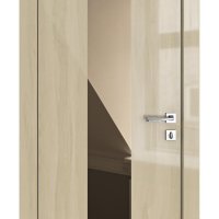 Дверь межкомнатная DO-510 Анегри светлый/зеркало Бронза