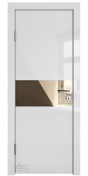 Дверь межкомнатная DO-501 Серый глянец/зеркало Бронза