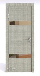 ШИ дверь DO-602 Серый дуб/зеркало Бронза