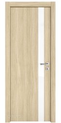 Дверь межкомнатная DO-507 Дуб светлый/стекло Белое