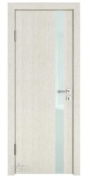 Дверь межкомнатная DO-507 Белая лиственница/стекло Белое
