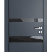 Дверь межкомнатная DO-512 Мэджик ПЭТ/стекло Черное