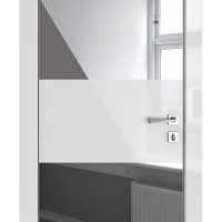 ШИ дверь DO-608 Серый глянец/Зеркало