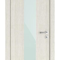 Дверь межкомнатная DO-510 Белая лиственница/стекло Белое
