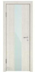 Дверь межкомнатная DO-510 Белая лиственница/стекло Белое
