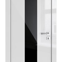 ШИ дверь DO-610 Серый глянец/стекло Черное