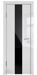 ШИ дверь DO-610 Серый глянец/стекло Черное