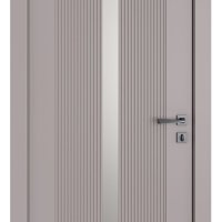 Дверь DO-PANNO Серый бархат/зеркало Сатин