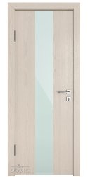 Дверь межкомнатная DO-510 Ясень капучино/стекло Белое