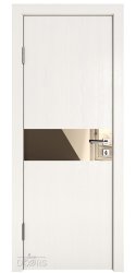 Дверь межкомнатная DO-509 Белый ясень/зеркало Бронза