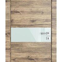 ШИ дверь DO-609 Лофт светлый/стекло Белое