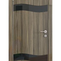 Дверь межкомнатная DO-503 Сосна глянец/стекло Черное