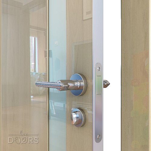 Дверь межкомнатная DO-507 Анегри светлый/стекло Белое