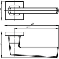 Ручка Armadillo (Армадилло) раздельная K.USQ52.GROOVE (GROOVE USQ5) BB/SBB-17 кор.бронза/мат.кор.бронза