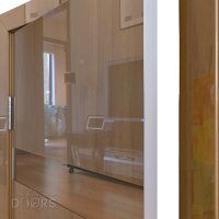 Дверь межкомнатная DO-502 Анегри темный/зеркало Бронза