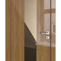 Дверь межкомнатная DO-510 Анегри темный/зеркало Бронза